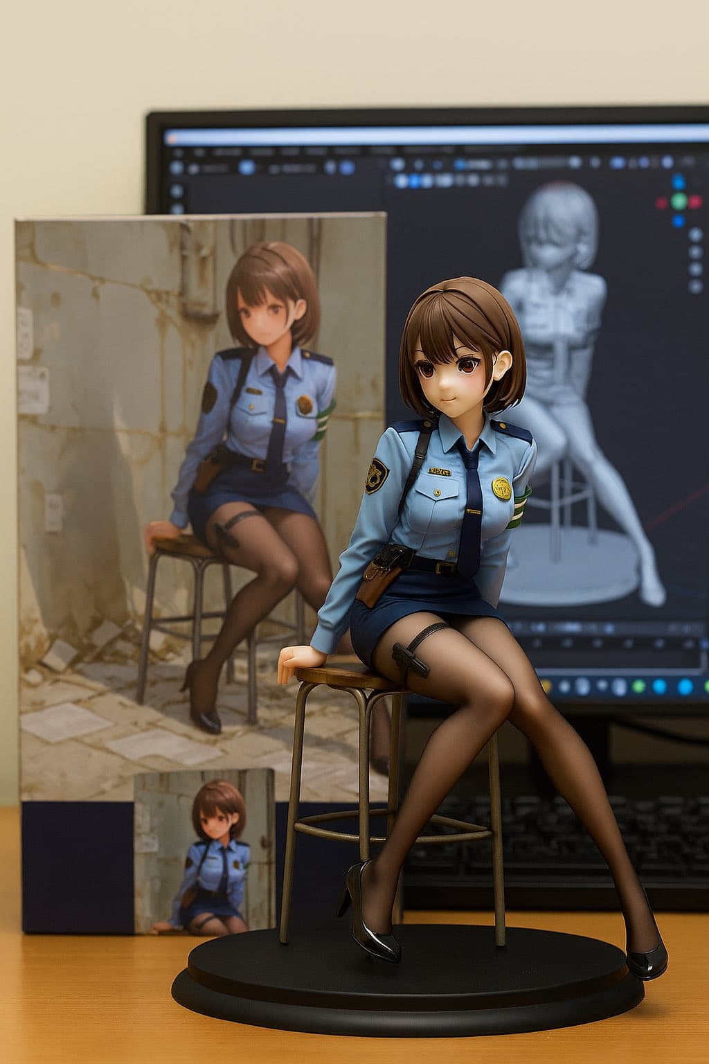3D figurine of japanese anime character